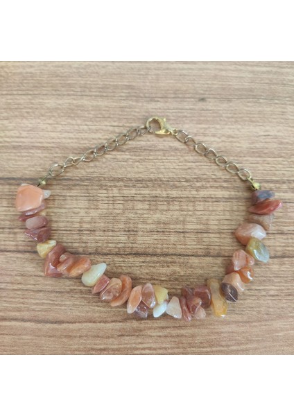 Doğal Akik (Carnelian) Taşı Bileklik, Kırık Taş Grubu, 572