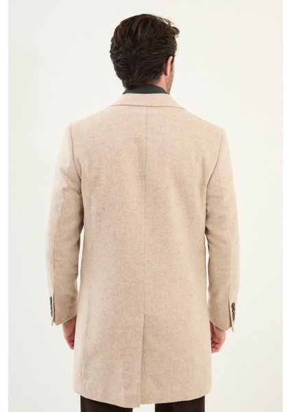 Düz Slim Fit Mono Yaka Klasik Yün Erkek Kaban indirimleri