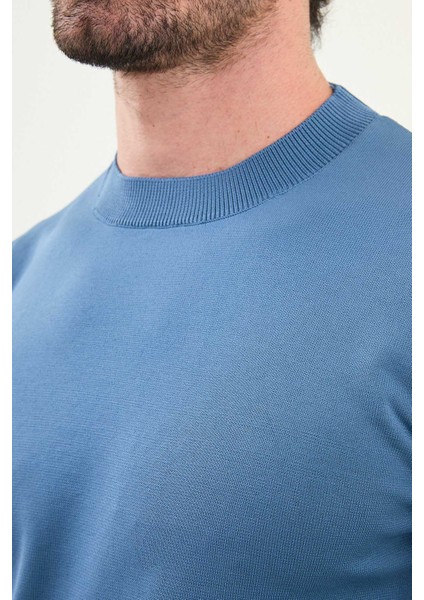 Düz Slim Fit Bisiklet Yaka Basic Erkek Triko Kazak fiyatları