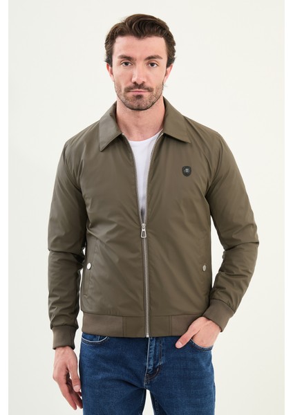 Düz Slim Fit Gömlek Yaka Erkek Mont fırsatları