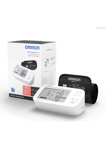 M6 Comfort Koldan Ölçer Tansiyon Aleti Afib HEM-7380-E+ Cihaz Uyumlu Adaptör Hediye