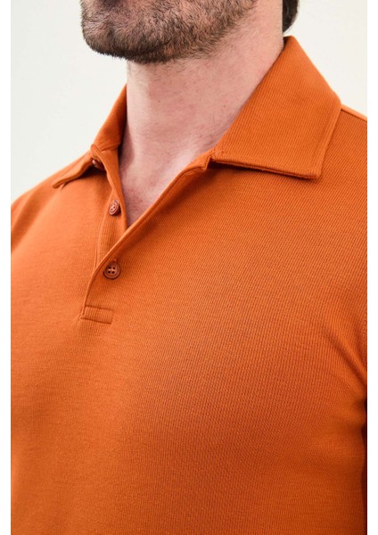 Çizgili Slim Fit Polo Yaka Uzun Kollu Pamuk Erkek T-Shirt fiyatları