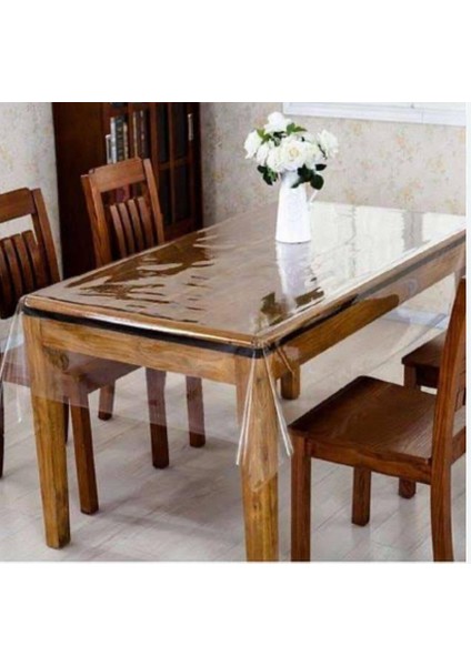 Şeffaf Masa Örtüsü Masa Muşambası 0,15 mm Net Kalınlık Kesinlikle Daha Ince Değil