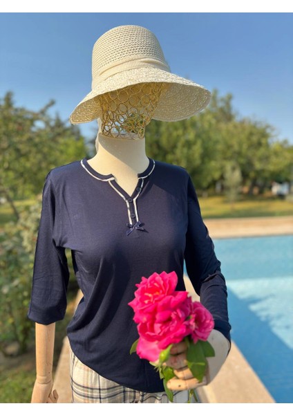 Kadın Mevsimlik Kışlık Ikili Pijama ve Gecelik Takımı Serin Tutan Doğal Bambu Kumaş, Büyük Beden Uzun Kollu