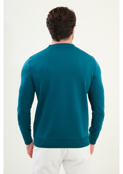 Düz Slim Fit Bisiklet Yaka Basic Erkek Triko Kazak modelleri