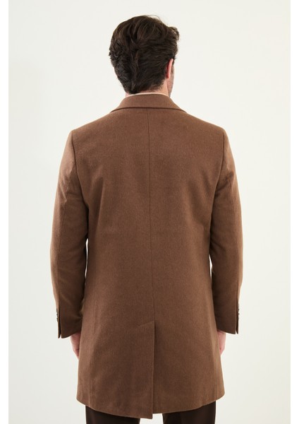 Düz Slim Fit Mono Yaka Klasik Yün Erkek Kaban fırsatları
