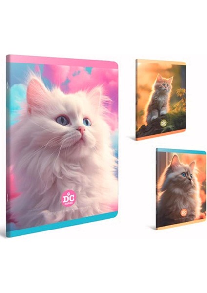 Defter Dc Notes A4 Dikişli Karton Kapak 60 Yp Kareli 3 Adet Defter