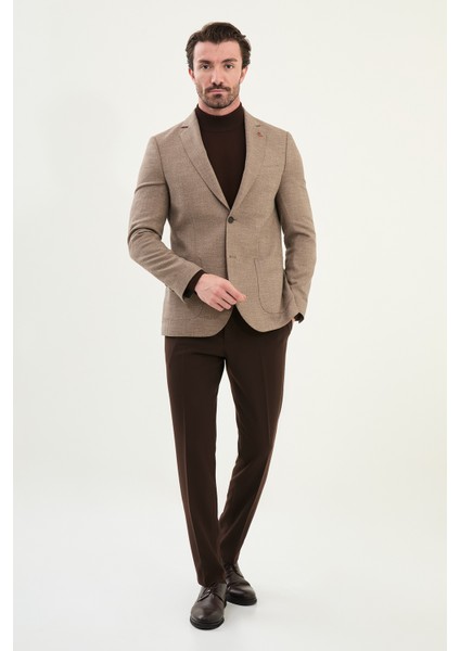 Kırçıllı Slim Fit Torba Cep Mono Yaka Erkek Ceket modelleri