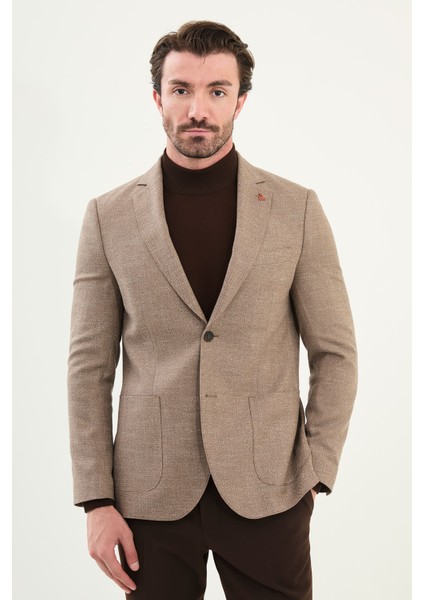 Kırçıllı Slim Fit Torba Cep Mono Yaka Erkek Ceket fırsatları