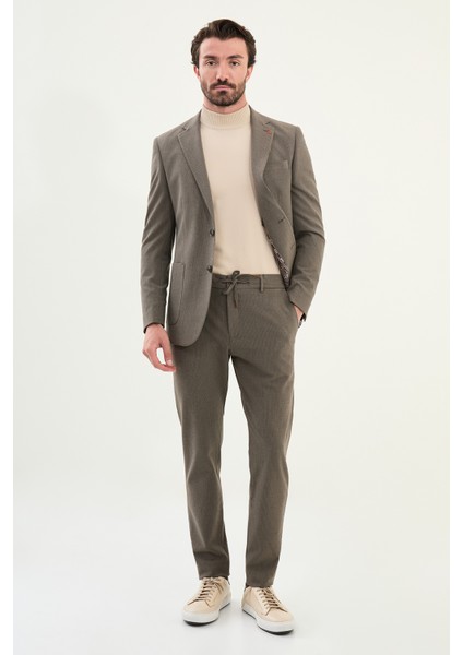 Çizgili Slim Fit Torba Cep Mono Yaka Erkek Ceket modelleri