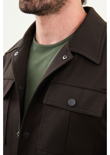 Düz Slim Fit Gömlek Yaka Erkek Mont fiyatları