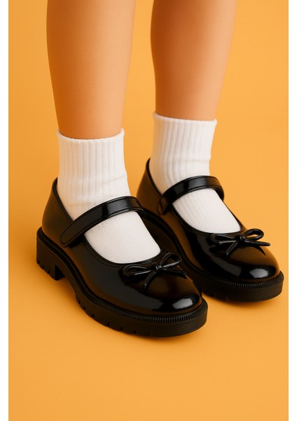 Kız Çocuk Babet Siyah Kız Çocuk Babet Kız Çocuk Okul Ayakkabısı Kız Çocuk Ayakkabı Yeni Sezon