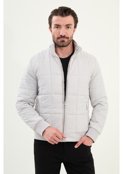 Kapitone Slim Fit Hakim Yaka Şişme Erkek Mont fırsatları