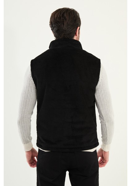 Düz Slim Fit Dik Yaka Kadife Erkek Yelek indirimleri