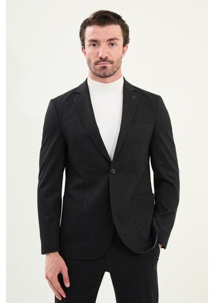 Çizgili Slim Fit Torba Cep Mono Yaka Ipli Erkek Takım Elbise fırsatları