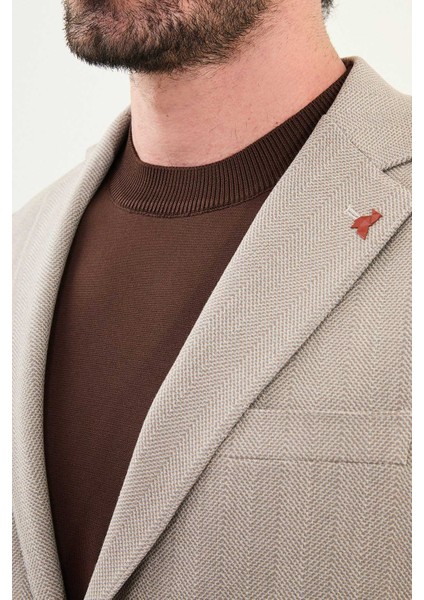 Desenli Slim Fit Torba Cep Mono Yaka Erkek Takım Elbise fiyatları