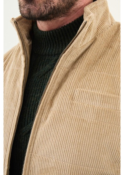 Düz Slim Fit Dik Yaka Kadife Erkek Yelek fiyatları