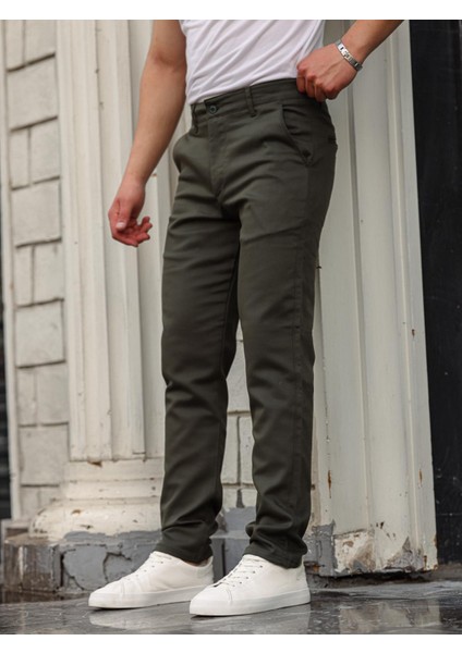 Erkek Pantolon Örme Kumaş Rahat Kesim – Günlük & Casual