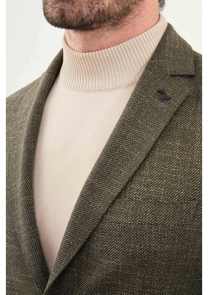 Kırçıllı Slim Fit Torba Cep Mono Yaka Erkek Ceket fiyatları