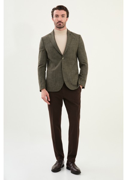 Kırçıllı Slim Fit Torba Cep Mono Yaka Erkek Ceket modelleri