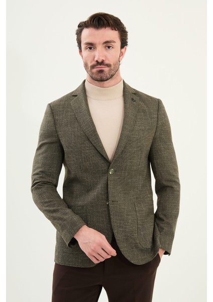 Kırçıllı Slim Fit Torba Cep Mono Yaka Erkek Ceket fırsatları