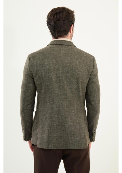 Kırçıllı Slim Fit Torba Cep Mono Yaka Erkek Ceket indirimleri