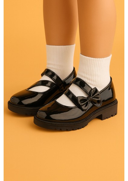 Kız Çocuk Babet Siyah Kız Çocuk Babet Kız Çocuk Okul Ayakkabısı Kız Çocuk Ayakkabı Yeni Sezon