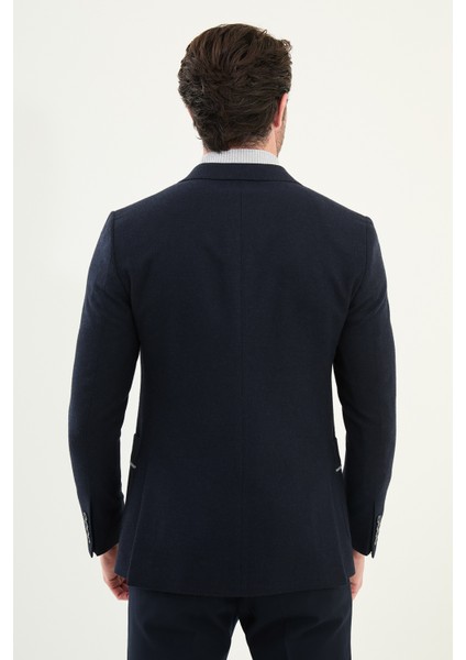 Düz Slim Fit Torba Cep Detaylı Mono Yaka Yün Erkek Ceket indirimleri