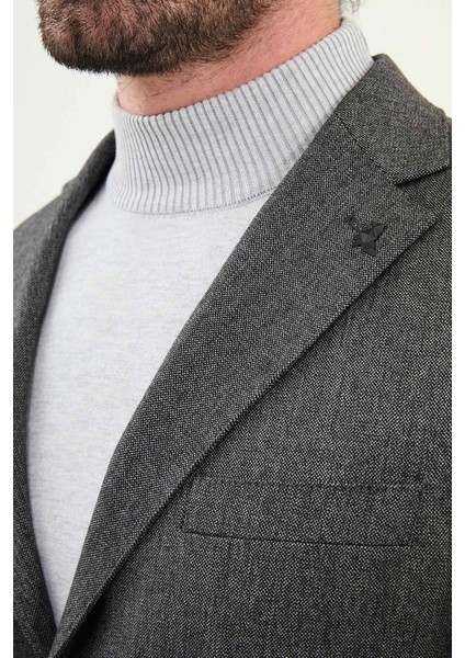 Kırçıllı Slim Fit Torba Cep Mono Yaka Yün Erkek Takım Elbise fiyatları