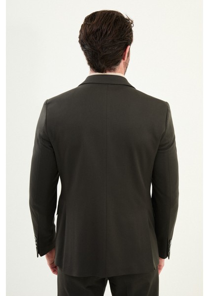 Düz Slim Fit Mono Yaka Klasik Yün Erkek Takım Elbise indirimleri