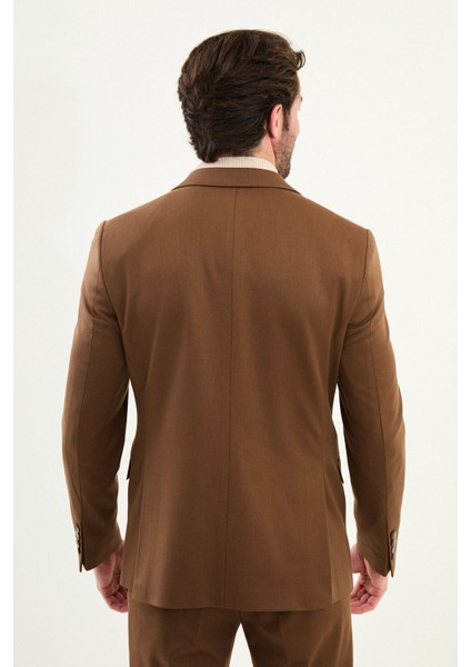 Düz Slim Fit Mono Yaka Klasik Yün Erkek Takım Elbise indirimleri