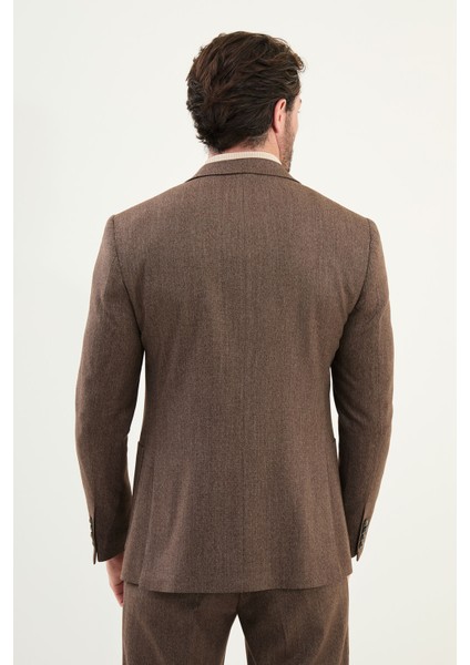 Kırçıllı Slim Fit Torba Cep Mono Yaka Yün Erkek Takım Elbise indirimleri