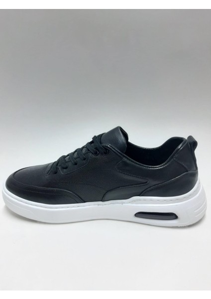 Hakiki Deri Bağcıklı Siyah Renk Casual Model Beyaz Tabanlı Erkek Ayakkabı C-95122971HDYT modelleri
