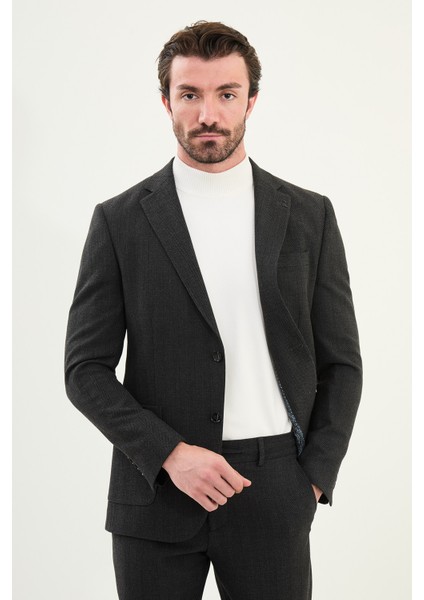 Desenli Slim Fit Torba Cep Mono Yaka Erkek Takım Elbise fırsatları