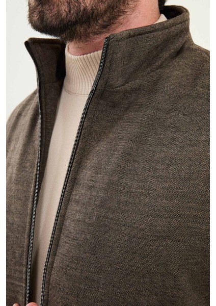 Kırçıllı Slim Fit Dik Yaka Erkek Yelek fiyatları
