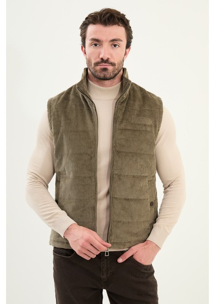 Düz Slim Fit Dik Yaka Kadife Erkek Yelek fırsatları