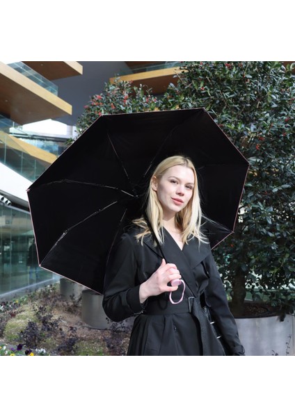 Moods Up Pembe Tam Otomatik Uv Şemsiye, Rüzgara Dayanıklı, Hızlı Kuruyan, Çanta Boy fiyatları