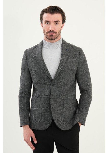 Kırçıllı Slim Fit Torba Cep Mono Yaka Erkek Ceket fırsatları