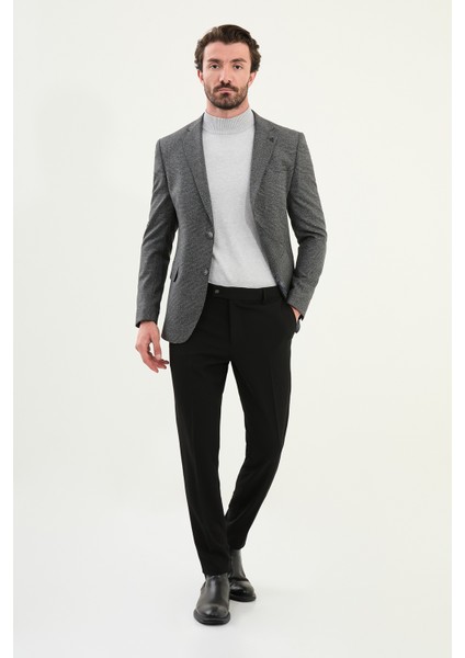 Ekoseli Slim Fit Mono Yaka Yün Erkek Ceket modelleri