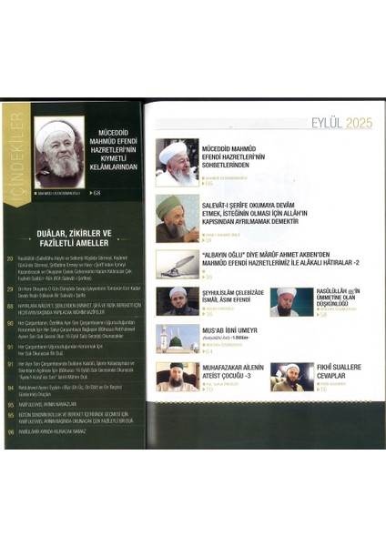 Lalegül Dergisi Eylül 2025 Rebiülevvel Cübbeli Ahmet Hoca Salatü Ruh Salavatı Şerife ve Dualar fırsatları