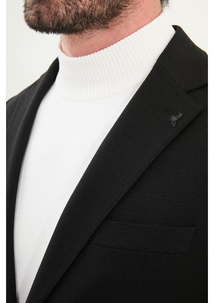 Çizgili Slim Fit Torba Cep Mono Yaka Erkek Ceket fiyatları