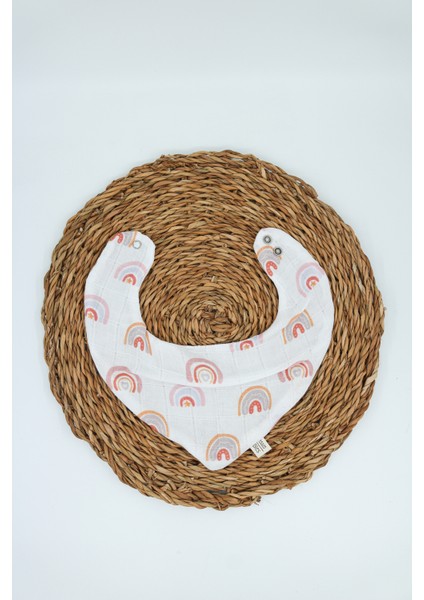 5'li Yumuşacık %100 Pamuk Müslin Bebek Salya Mama Önlüğü 0-18 Ay