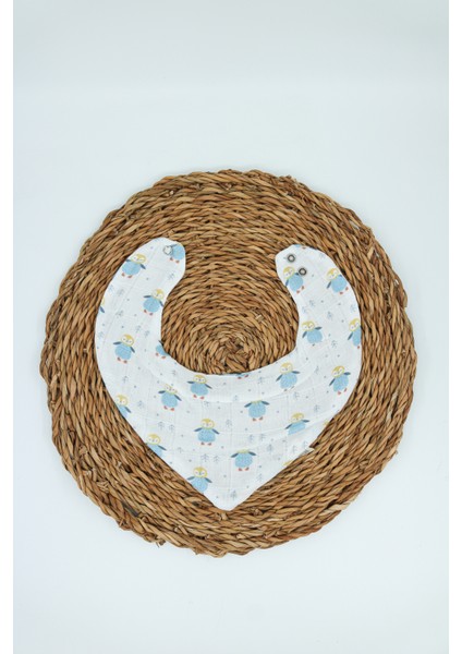 5'li Yumuşacık %100 Pamuk Müslin Bebek Salya Mama Önlüğü 0-18 Ay