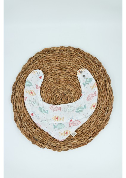 5'li Yumuşacık %100 Pamuk Müslin Bebek Salya Mama Önlüğü 0-18 Ay