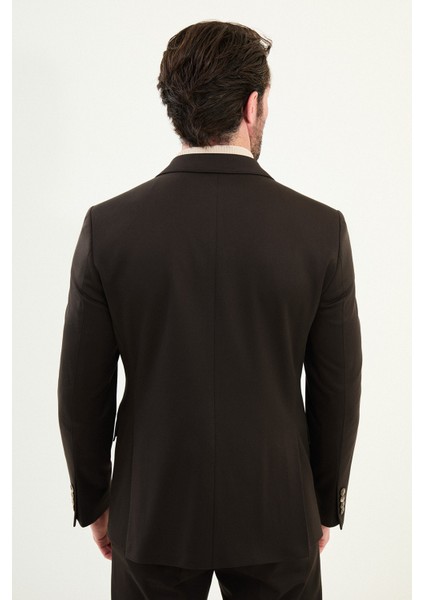 Düz Slim Fit Mono Yaka Klasik Yün Erkek Takım Elbise indirimleri