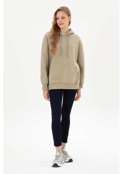 Kadın Açık Haki Sweatshirt 50313567-VR183 fırsatları