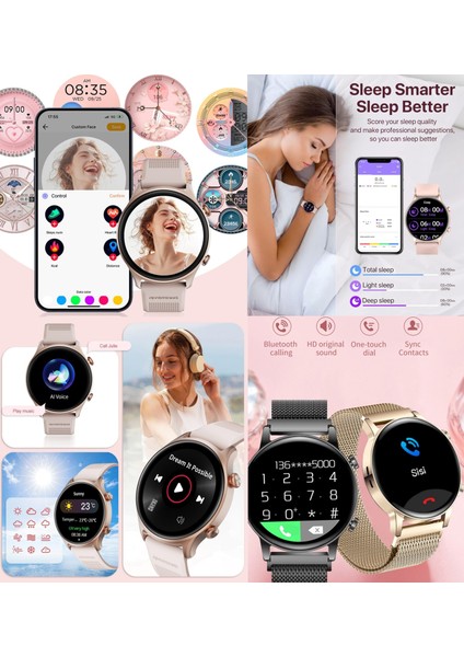Realme P1 Uyumlu Su Geçirmez Akıllı Saat Mini 1.32 Inç Amoled fiyatları