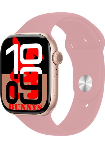 Samsung Galaxy Z Flip Uyumlu Tozpembe Akıllı Saat WATCH10 2025 Hediyeli Amoled Ekran