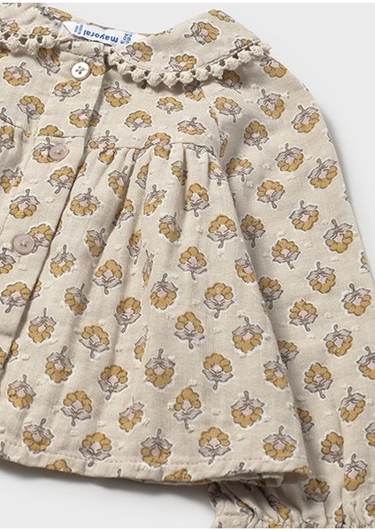 Sarı Fırfırlı Yaka Kız Bebek Bluz 2114 modelleri