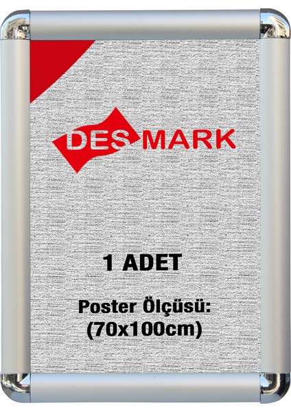 25 mm B1(70X100) Rondo Köşe Alüminyum Aç-Kapa Çerçeve – Poster & Afiş Çerçevesi (Gümüş Eloksallı)